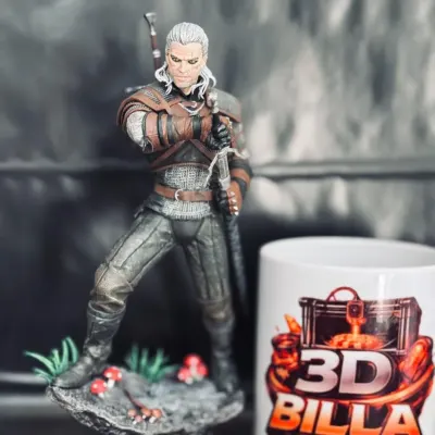 Boneco Action Figure Jogo Colecionaveis The Witcher - artesanato de 3D BILLA