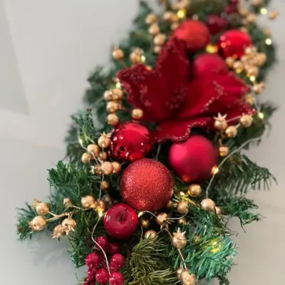 Arranjo de Mesa Natalino - para Mesa de Natal - artesanato de edeatelier