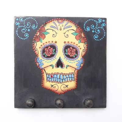 Porta Chave Caveira 2 - artesanato de Estudio Bananeira
