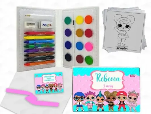 Estojo de Pintura Lol Surprise Personalizado - artesanato de creativitybynina