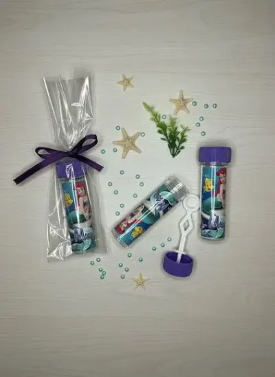 Bolha de Sabão - Pequena Sereia Personalizado - artesanato de Mi Papelaria Criativa