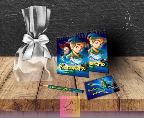 Bloquinho Peter Pan Personalizado - artesanato de Artmanha Lembrancinhas