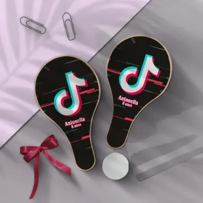 Raquete Ping Pong - Tik Tok - artesanato de Mi Papelaria Criativa
