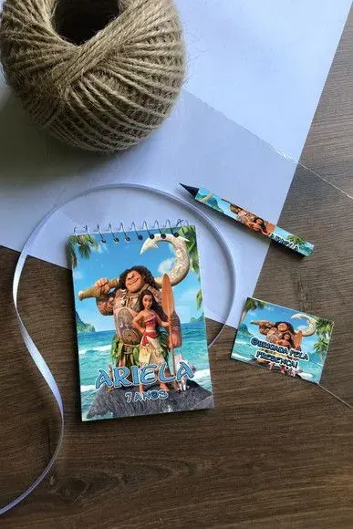 Bloquinho Moana Personalizado - artesanato de Mi Papelaria Criativa