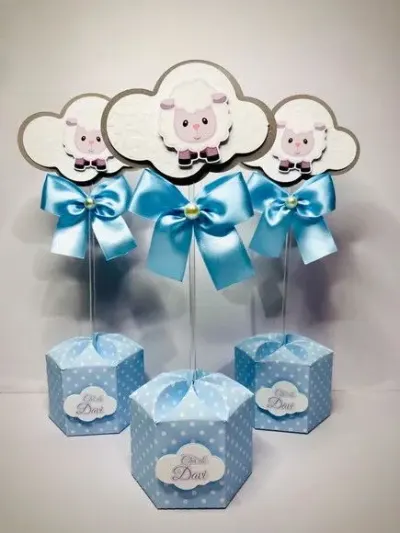 Centro de Mesa Ovelha - artesanato de Fina Essência Papelaria Personalizada