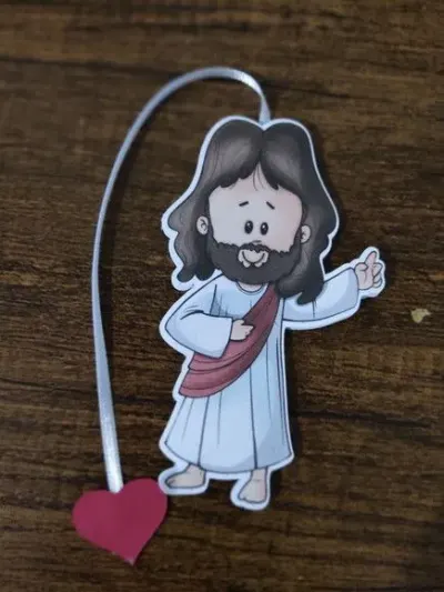 Marcador de Página 08 cm - Jesus T - artesanato de Emejhu Personalizados