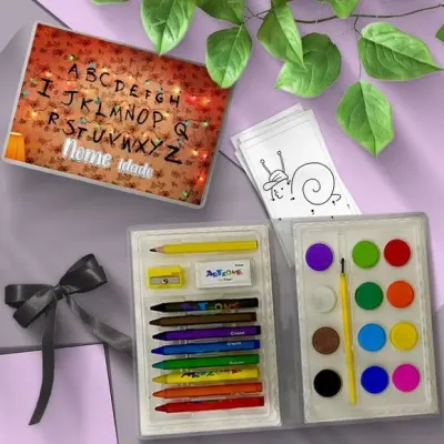 Estojo de Pintura - Stranger T Personalizado - artesanato de Mi Papelaria Criativa