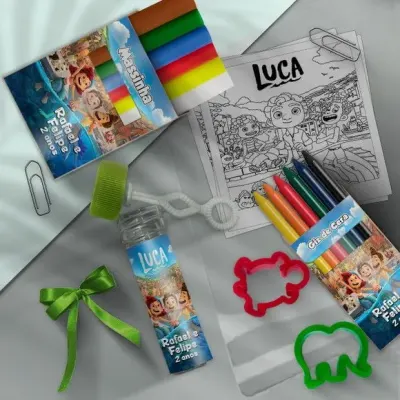 Kit Massinha Infantil Lucca Personalizado - artesanato de Mi Papelaria Criativa