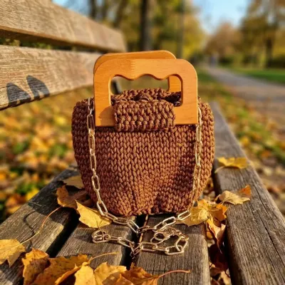 Bolsa croche fio nylon alca madeira - artesanato de @atelieartecoreamor