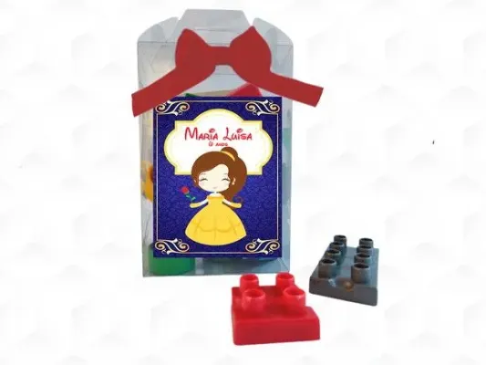 Bloco de Montar Bela e a Fera Personalizada - artesanato de creativitybynina