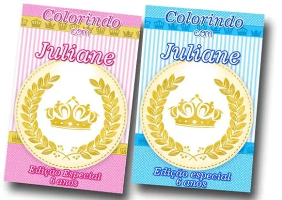 Revista de colorir Coroa 14x10 - artesanato de PAPCRIE