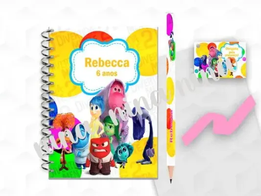 Bloquinho G+lapis Divertidamente 2 Personalizado - artesanato de creativitybynina