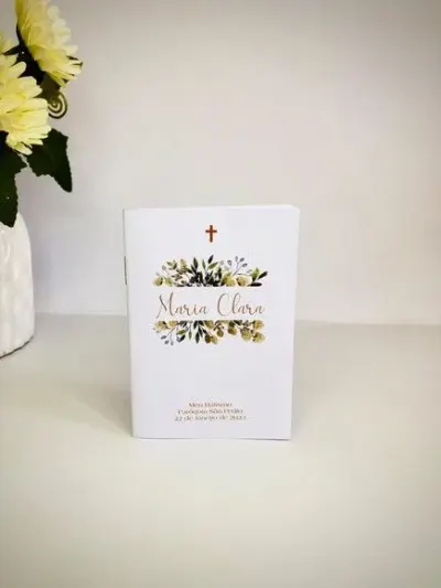 Mini Livro de Orações 7x10 - artesanato de Fina Essência Papelaria Personalizada