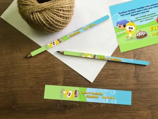 Lápis Galinha Pintadinha personalizado - artesanato de Mi Papelaria Criativa