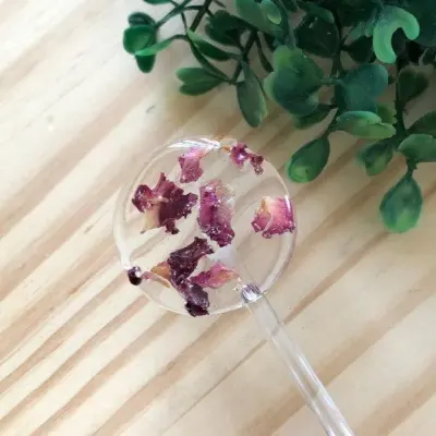 Pirulito com Rosas - artesanato de Lollipops Cristal