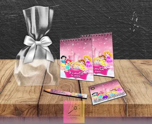 Bloquinho Princesas Baby Personalizado - artesanato de Artmanha Lembrancinhas