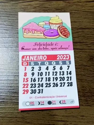 Calendário Imã de Geladeira - artesanato de PAPCRIE