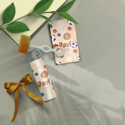 Bolha de Sabão - Bolas Esportivas Personalizado - artesanato de Mi Papelaria Criativa
