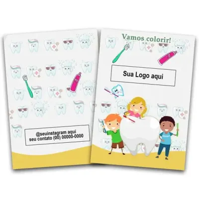 Lembrancinha Revista Colorir Dentista 14x10 - artesanato de PAPCRIE