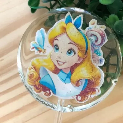 Alice -país das Maravilhas - artesanato de Lollipops Cristal