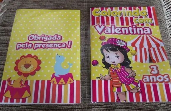 Revista Colorir Circo rosa 14x10 - artesanato de PAPCRIE