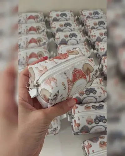 Necessaire Mini Box - Fazendinha - artesanato de Innovare Studio