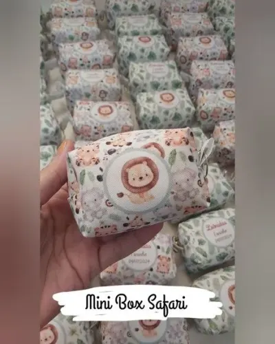 Necessaire Mini Box - Safari Baby - artesanato de Innovare Studio