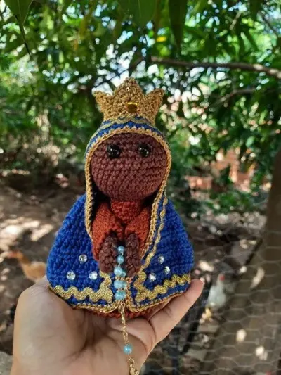 Nossa Senhora Aparecida - artesanato de Graça Carvalho Crochê