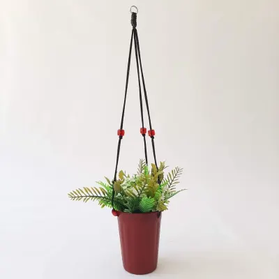Vasinhos Dupla Preto e Vermelho - artesanato de Estudio Bananeira