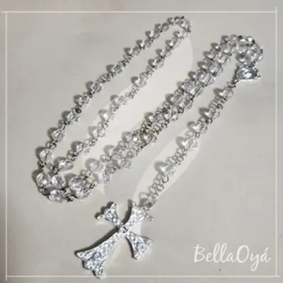 Terço De Cristal - artesanato de BellaOya Guias e Brajas