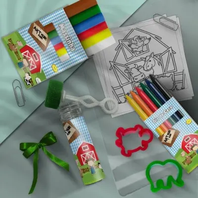 Kit Massinha Infantil Fazendinha Personalizado - artesanato de Mi Papelaria Criativa