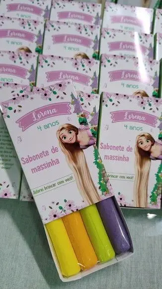 Lembrancinha Festa Infantil Sabonete Mágico Massinha Rapunze - artesanato de Juliana Biz - casa e bem estar