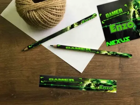 Lápis Gamer Personalizado - artesanato de Mi Papelaria Criativa