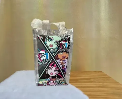 Sacola Transparente Monster High Personalizado - artesanato de Artmanha Lembrancinhas