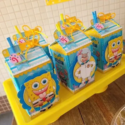 Caixa Milk Bob Esponja - artesanato de Amulleto Ateliê