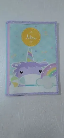 Capa para caderneta de vacinação - Unicórnio - artesanato de Innovare Studio