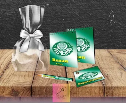Bloquinho Palmeiras Personalizado - artesanato de Artmanha Lembrancinhas
