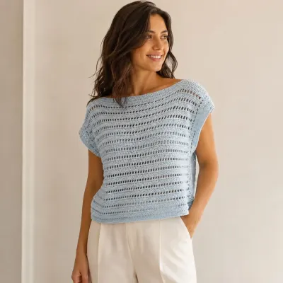 Blusa de Crochê feita sob medida - artesanato de Blossom Atelie