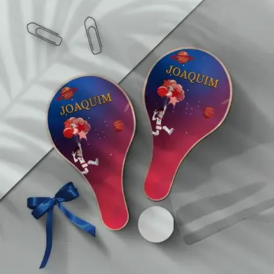 Raquete Ping Pong - Edinaldinho Personalizada - artesanato de Mi Papelaria Criativa