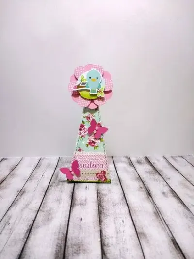 Caixa Cone Jardim Encantado - artesanato de Fina Essência Papelaria Personalizada
