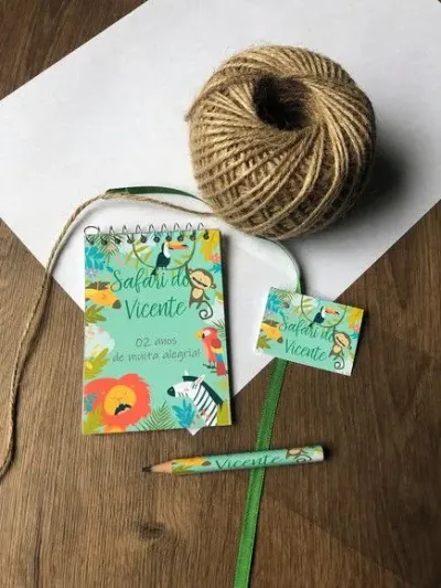 Bloquinho Safari Personalizado - artesanato de creativitybynina