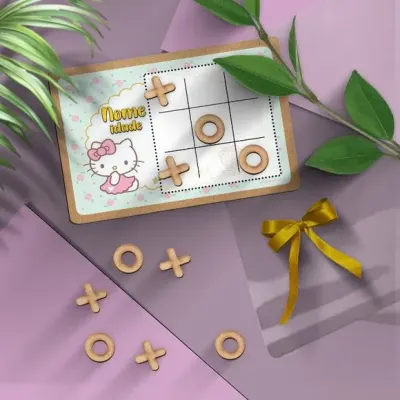Jogo da Velha - Hello Kit Personalizado - artesanato de Mi Papelaria Criativa