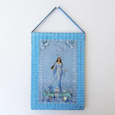 Quadro Iemanjá 2 - artesanato de Estudio Bananeira