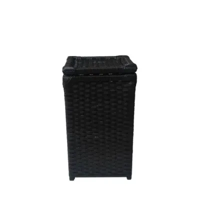 Cesto Roupa Sintético Preto 30x30x60 - artesanato de Mundo Urbano