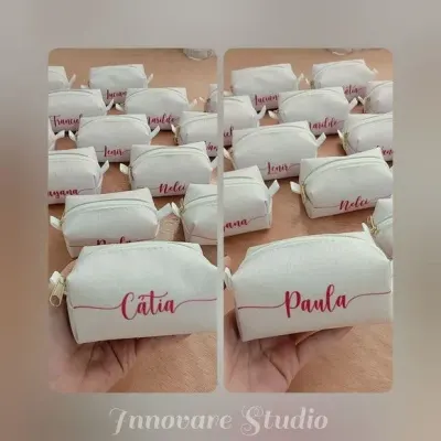 Necessaire Mini Box - Rosa Fúcsia - artesanato de Innovare Studio