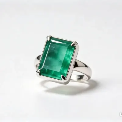 Anel de esmeralda diferenciada raridade - artesanato de B'Natin Jewels, Arts e Gems