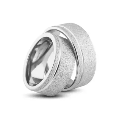 Par Alianças Namoro Zelândia 8mm Prata + Anel Solitario - artesanato de TM JOIAS
