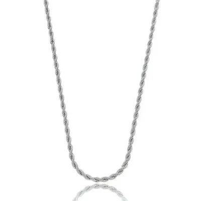 Corrente Cordão Baiano Masculina Prata 3mm 13gr 60cm - artesanato de TM JOIAS