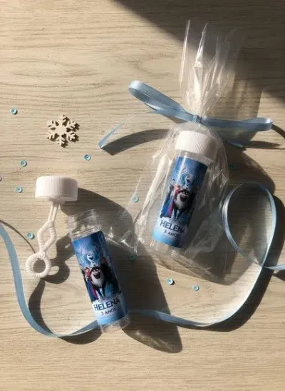Bolha de Sabão - Frozen Personalizado - artesanato de Mi Papelaria Criativa