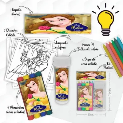 Kit Massinha + Giz + Bolha Bela Personalizado - artesanato de Mi Papelaria Criativa